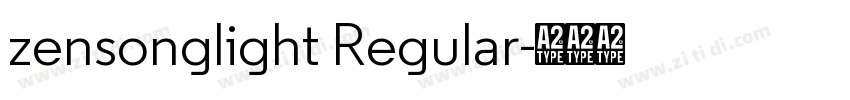 zensonglight Regular字体转换